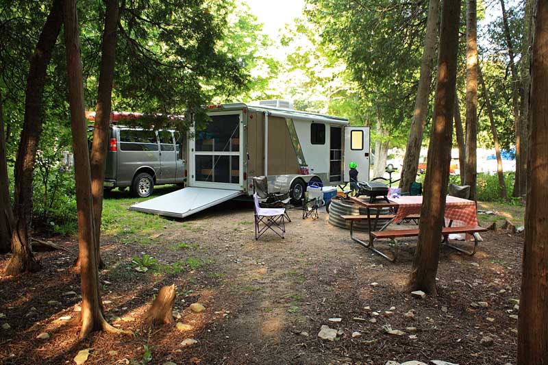 our campsite at fayette from the back